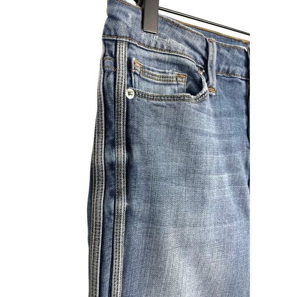 Good American Good Waist Athletic Stripe Jeans High Rise Skinny Leg Size 6 / 28 - Picture 10 of 16